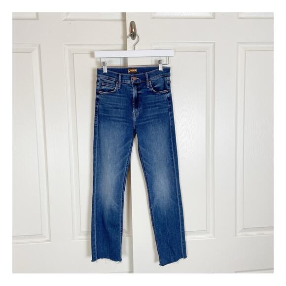 MOTHER The Dazzler Ankle Step Fray Jeans Walking On Coals Wash - Picture 3 of 11